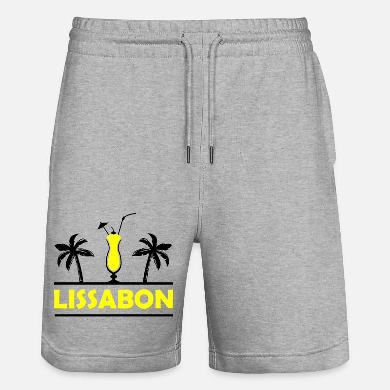 lissabon - Stanley/Stella Unisex Bio Joggingshorts Trainer  - Grau meliert