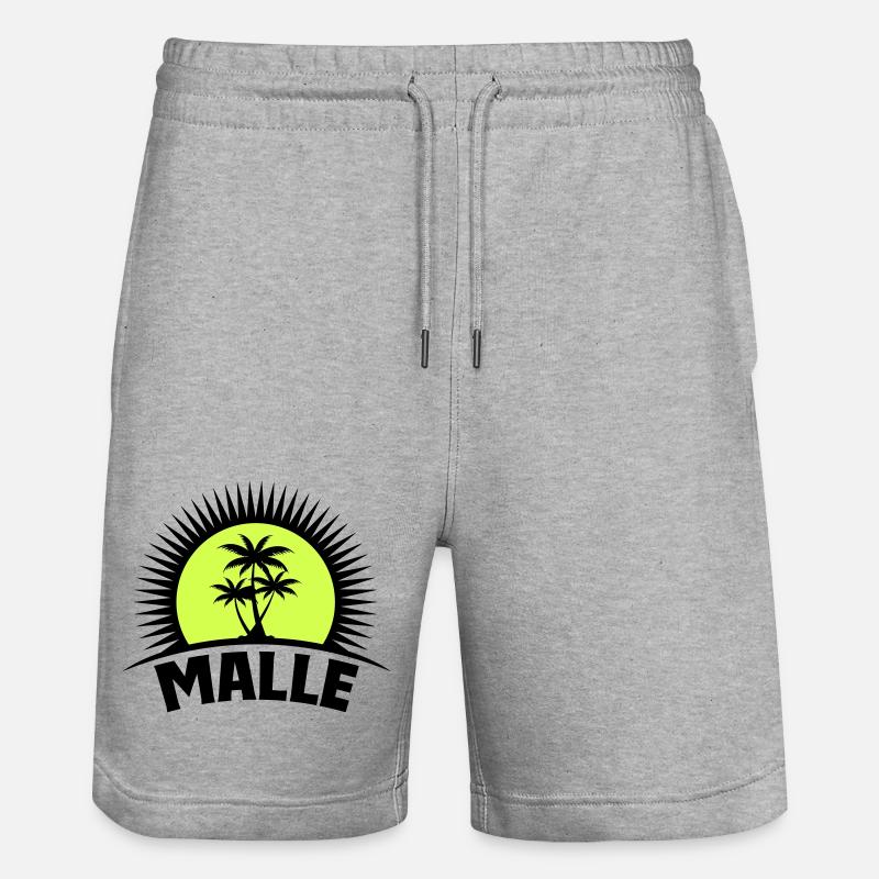 Malle - Short de jogging bio TRAINER Stanley/Stella unisexe - gris chiné