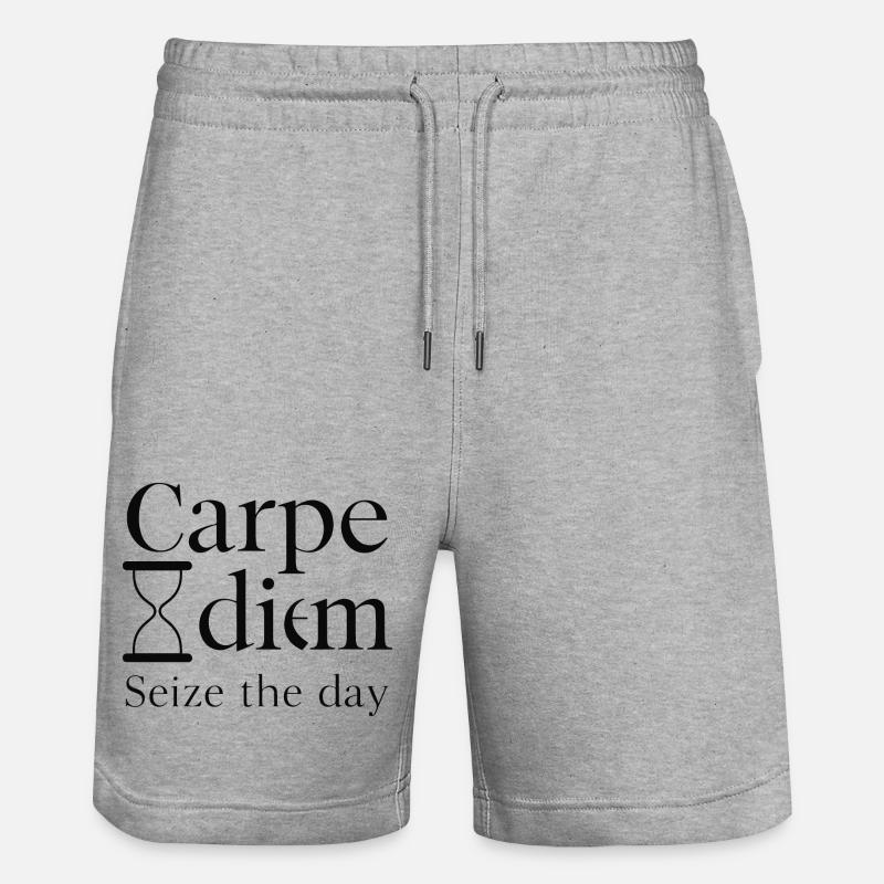 CARPE DIEM - Short de jogging bio TRAINER Stanley/Stella unisexe - gris chiné