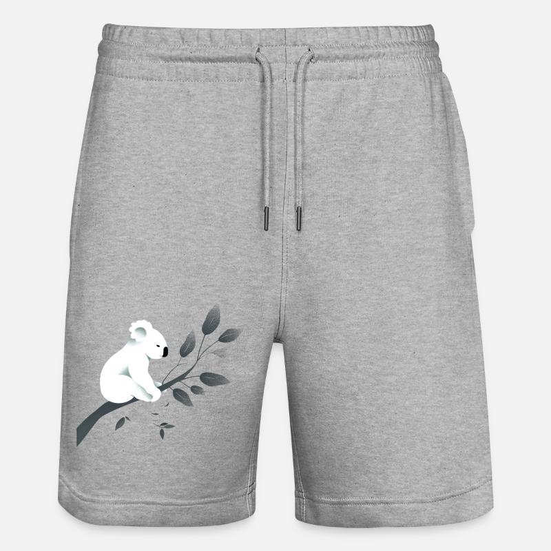Koala sur une branche - Short de jogging bio TRAINER Stanley/Stella unisexe - gris chiné
