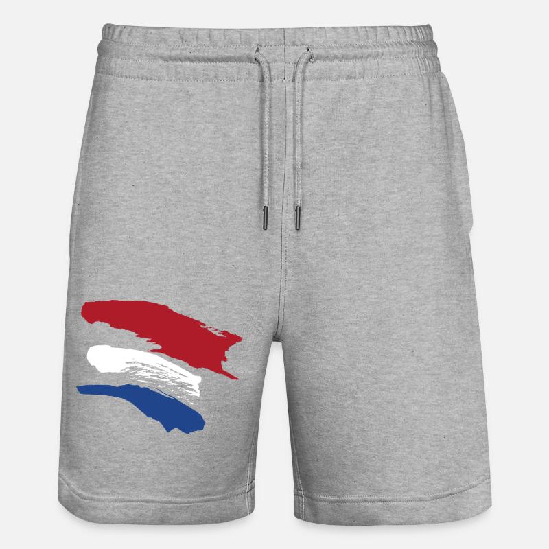 Drapeau de style néerlandais - Short de jogging bio TRAINER Stanley/Stella unisexe - gris chiné