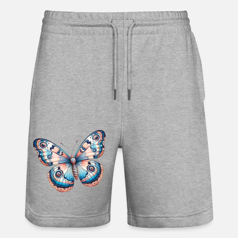 Papillon, fleur - Légèreté Envolée - Short de jogging bio TRAINER Stanley/Stella unisexe - gris chiné