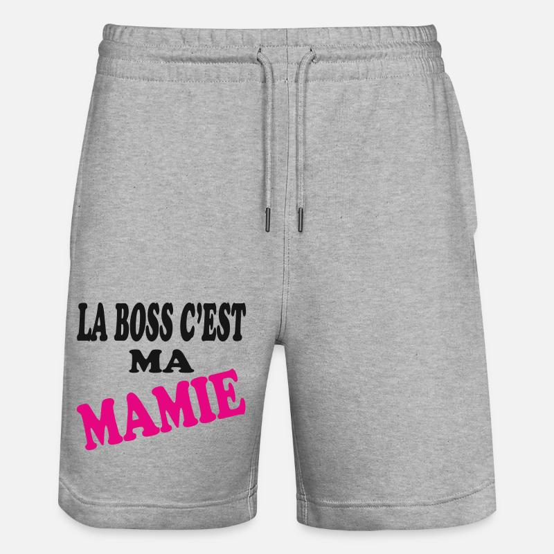 La c'est ma MAMIE - Short de jogging bio TRAINER Stanley/Stella unisexe - gris chiné