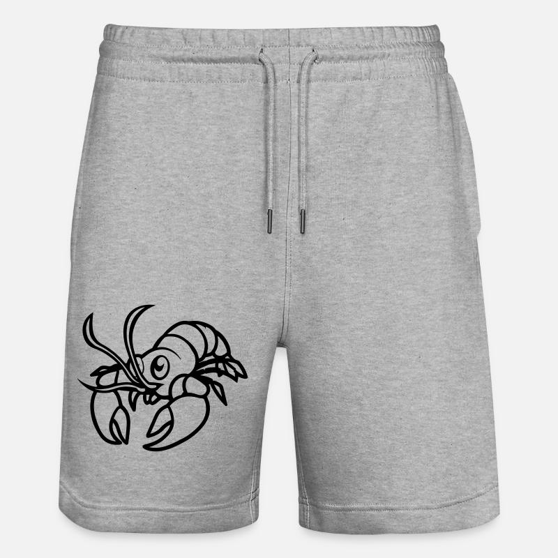 Homard Bande dessinée - Short de jogging bio TRAINER Stanley/Stella unisexe - gris chiné