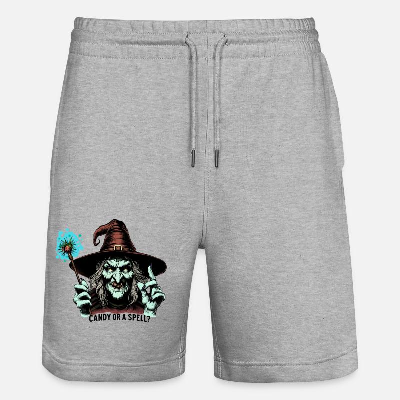 Candy or a spell ?? - Short de jogging bio TRAINER Stanley/Stella unisexe - gris chiné