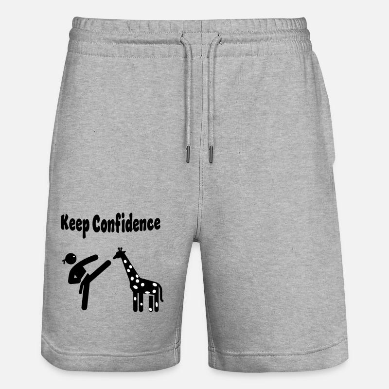 Keep Confidence - Short de jogging bio TRAINER Stanley/Stella unisexe - gris chiné