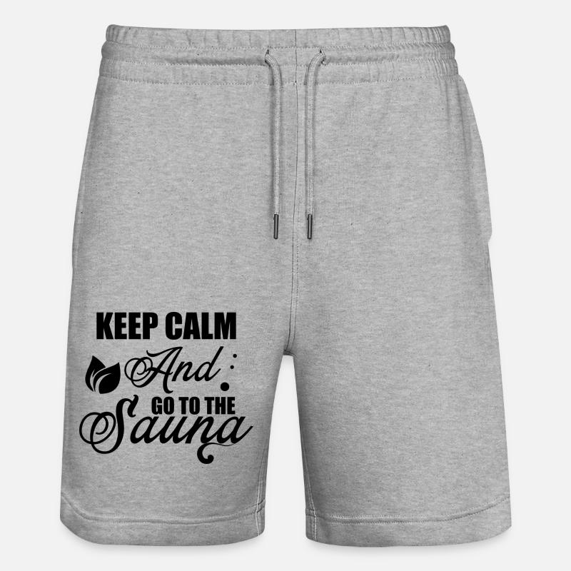Sauna Wellness Spa - Stanley/Stella Unisex Bio Joggingshorts Trainer - Grau meliert
