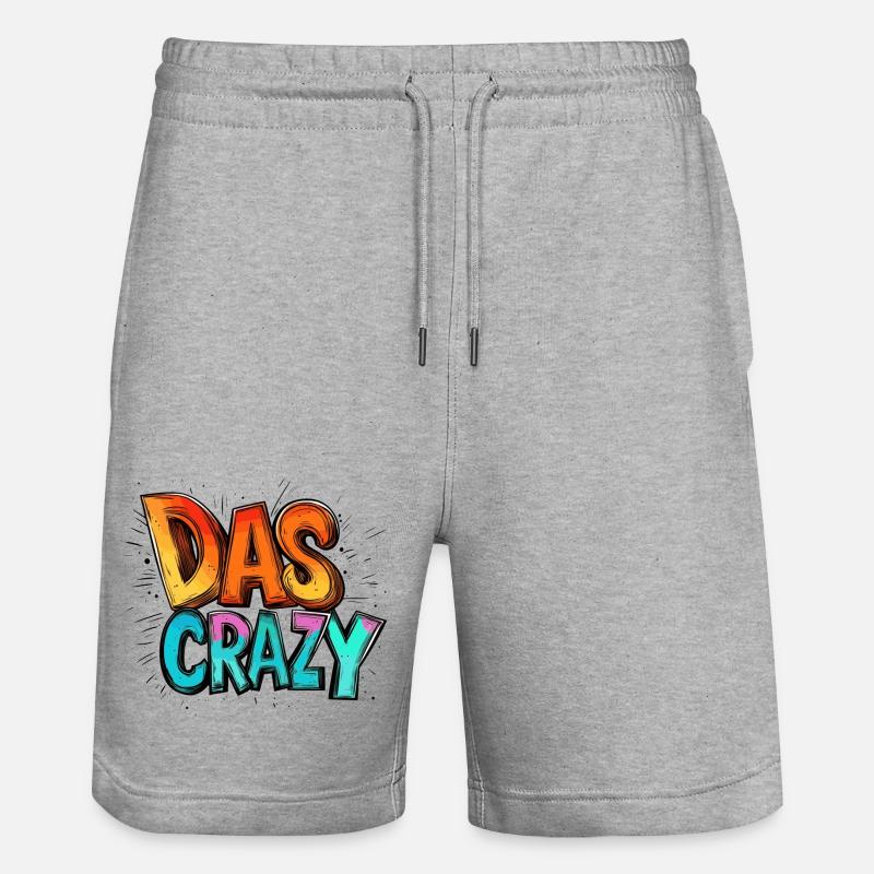 das crazy - Stanley/Stella Unisex Bio Joggingshorts Trainer  - Grau meliert