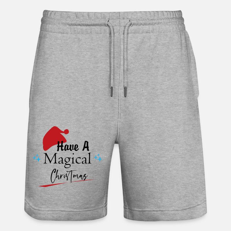 Passez un Noël magique - Short de jogging bio TRAINER Stanley/Stella unisexe - gris chiné