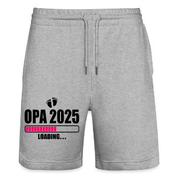 Opa 2025 loading - Stanley/Stella Unisex Bio Joggingshorts Trainer  - Grau meliert - Vorne - Nik (191cm) & Marisol (170cm)