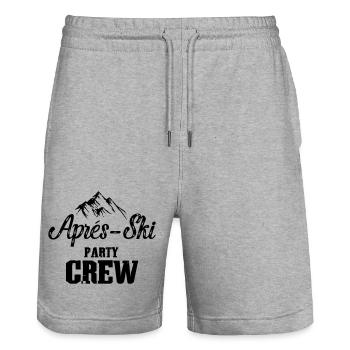 Apres Ski Party Crew - Stanley/Stella Unisex Bio Joggingshorts Trainer  - Grau meliert - Vorne - Nik (191cm) & Marisol (170cm)