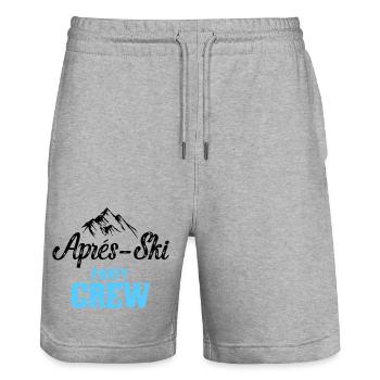 apres skiparty crew - Stanley/Stella Unisex Bio Joggingshorts Trainer  - Grau meliert - Vorne - Nik (191cm) & Marisol (170cm)