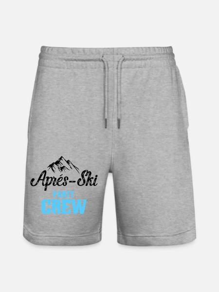 apres skiparty crew - Stanley/Stella Unisex Bio Joggingshorts Trainer  - Grau meliert
