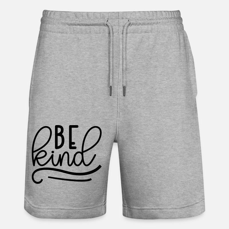 Sei freundlich - Stanley/Stella Unisex Bio Joggingshorts Trainer  - Grau meliert