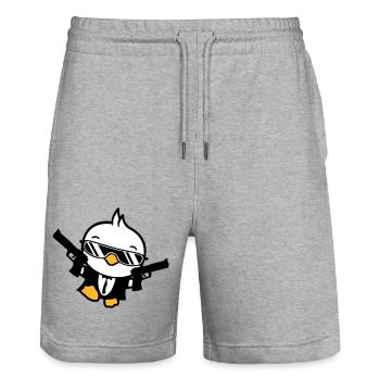Bird 2 Gun Guns Agent Lunettes de soleil Cool - Short de jogging bio TRAINER Stanley/Stella unisexe - gris chiné - Devant - Nik (191cm) & Marisol (170cm)