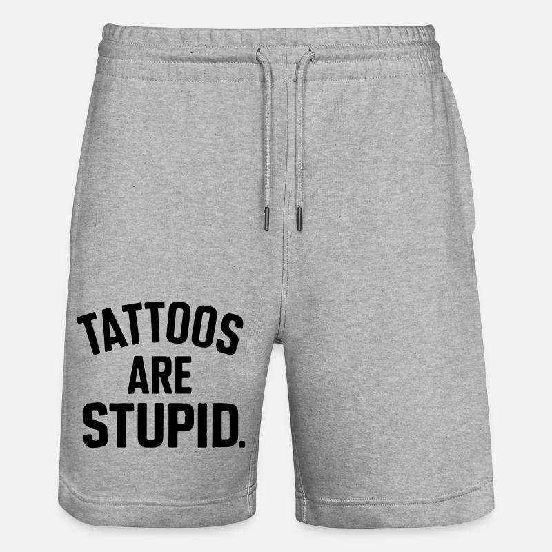 les tatouages sont stupides - Short de jogging bio TRAINER Stanley/Stella unisexe - gris chiné