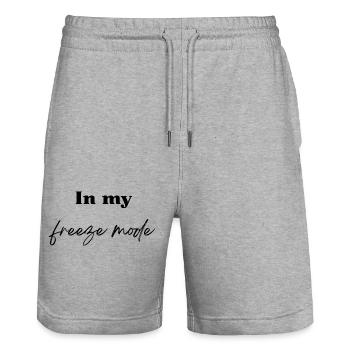 In my freeze mode - Stanley/Stella Trainer Unisex Organic Jogging Shorts - heather grey - Front - Nik (191cm) & Marisol (170cm)
