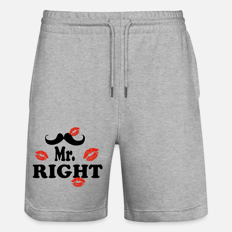 mr. right - Short de jogging bio TRAINER Stanley/Stella unisexe - gris chiné