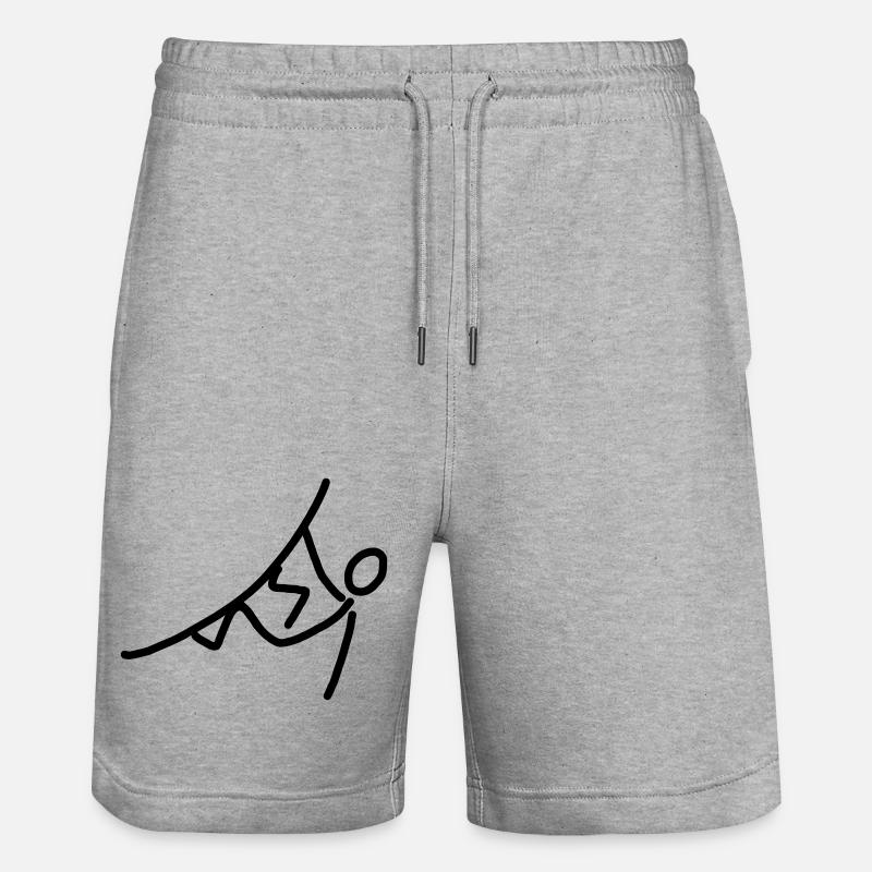 iYpsilon Klettern - Stanley/Stella Unisex Bio Joggingshorts Trainer  - Grau meliert