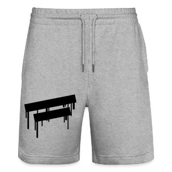 2_empty_graffiti_frames - Stanley/Stella Unisex Bio Joggingshorts Trainer  - Grau meliert - Vorne - Nik (191cm) & Marisol (170cm)