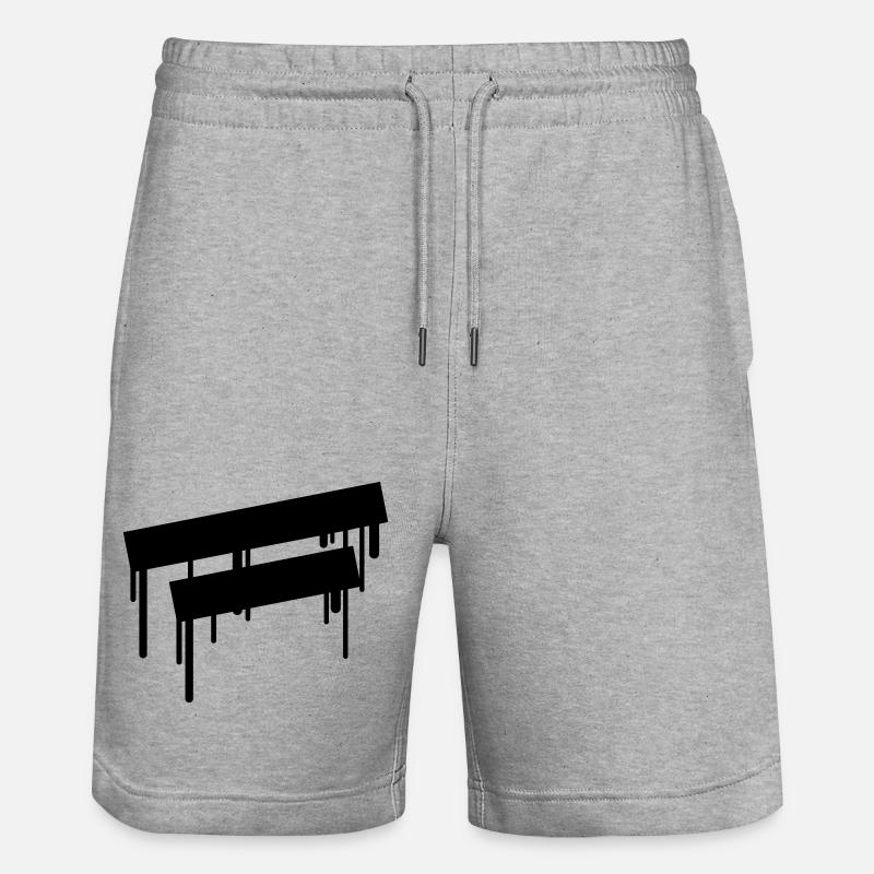 2_empty_graffiti_frames - Stanley/Stella Trainer Unisex Organic Jogging Shorts - heather grey