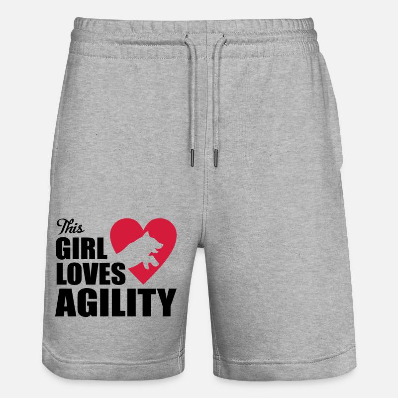 agility - Stanley/Stella Unisex Bio Joggingshorts Trainer  - Grau meliert