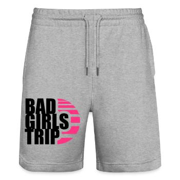 sun black team crew boes bad dangerous on t - Stanley/Stella Trainer Unisex Organic Jogging Shorts - heather grey - Front - Nik (191cm) & Marisol (170cm)