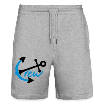 mannschaft crew team freunde anker boot schiff - Stanley/Stella Unisex Bio Joggingshorts Trainer  - Grau meliert - Vorne - Nik (191cm) & Marisol (170cm)