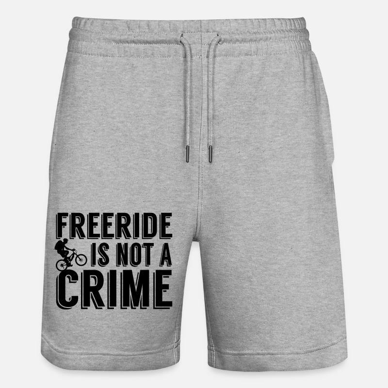 Freeride is not a crime - Short de jogging bio TRAINER Stanley/Stella unisexe - gris chiné