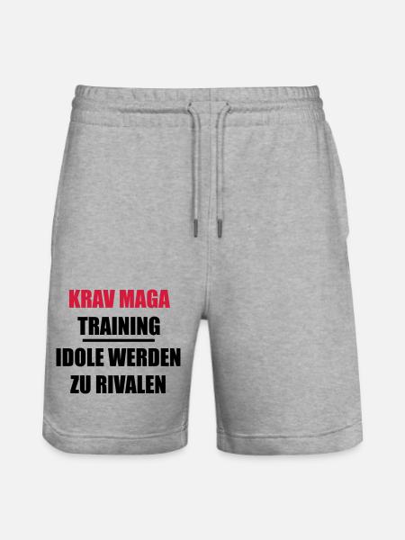 Krav Maga - Stanley/Stella Unisex Bio Joggingshorts Trainer  - Grau meliert