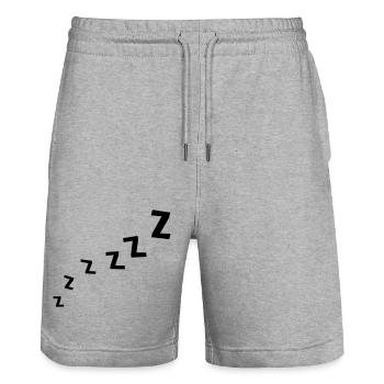 Zzzzzzz - Short de jogging bio TRAINER Stanley/Stella unisexe - gris chiné - Devant - Nik (191cm) & Marisol (170cm)