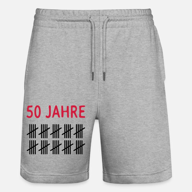 50 ans - Short de jogging bio TRAINER Stanley/Stella unisexe - gris chiné