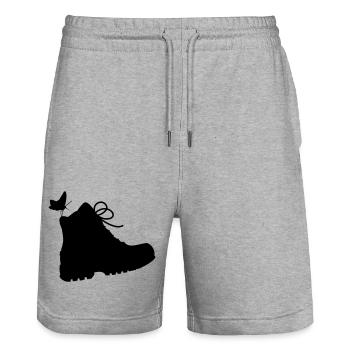 Hiking boot - Stanley/Stella Trainer Unisex Organic Jogging Shorts - heather grey - Front - Nik (191cm) & Marisol (170cm)
