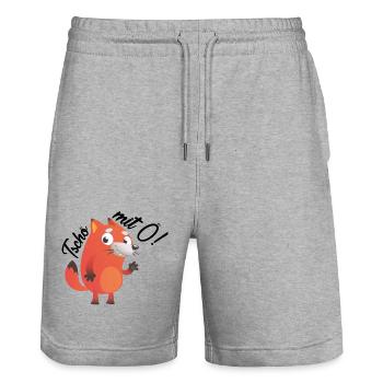 Tschö mit Ö! Auf Wiedersehen - Stanley/Stella Unisex Bio Joggingshorts Trainer  - Grau meliert - Vorne - Nik (191cm) & Marisol (170cm)