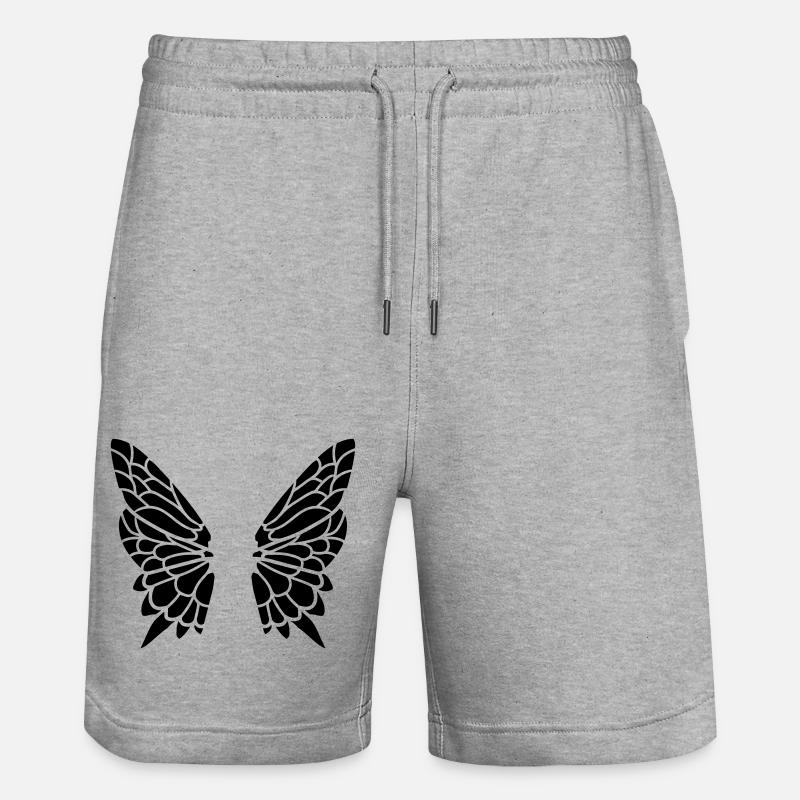Aile du papillon - Short de jogging bio TRAINER Stanley/Stella unisexe - gris chiné