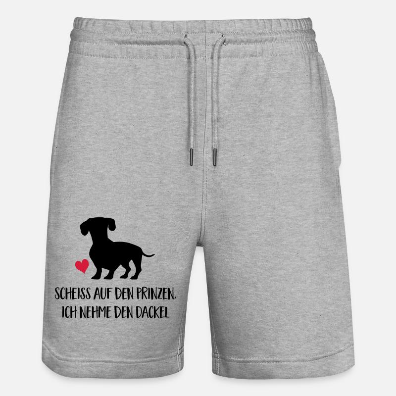 dackel - Stanley/Stella Unisex Bio Joggingshorts Trainer  - Grau meliert