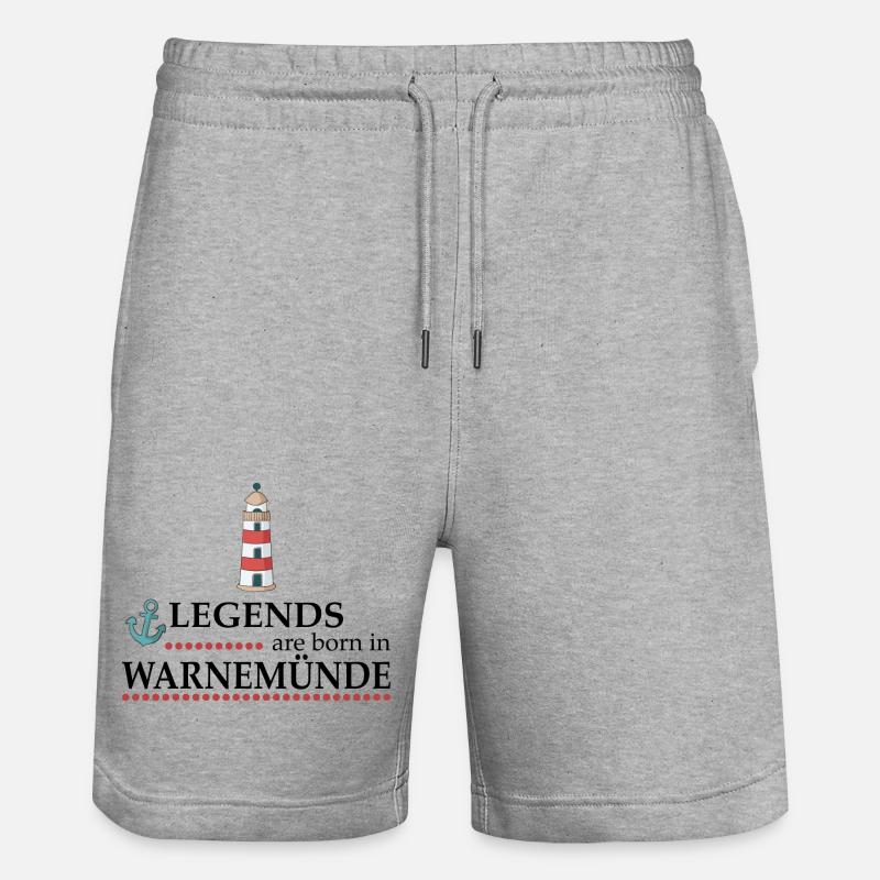 Warnemünde - Stanley/Stella Unisex Bio Joggingshorts Trainer - Grau meliert