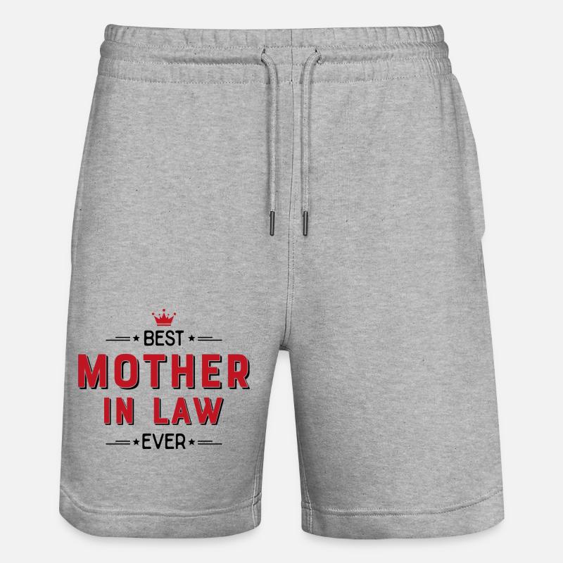 Schwiegermutter - Stanley/Stella Unisex Bio Joggingshorts Trainer  - Grau meliert