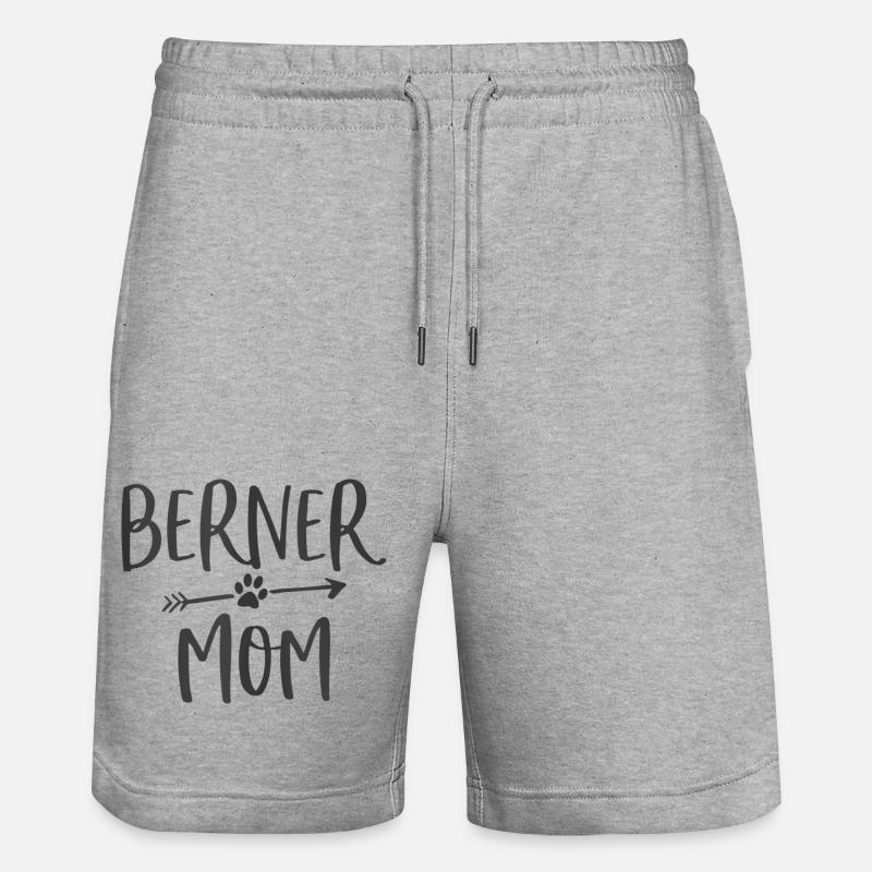 Berner Mutter - Stanley/Stella Unisex Bio Joggingshorts Trainer  - Grau meliert