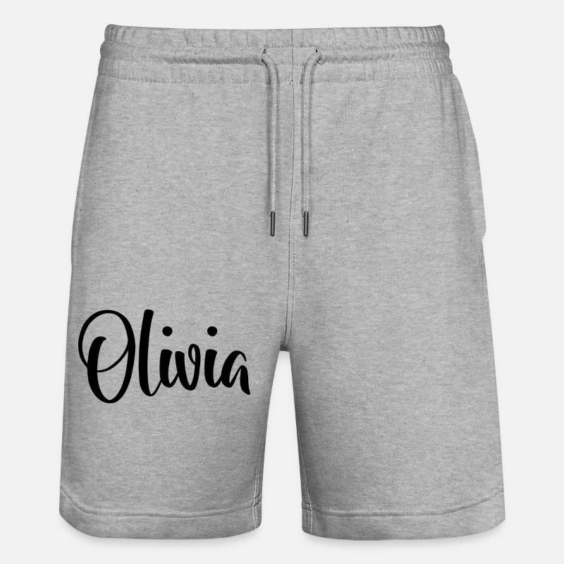 Name - Olivia - Stanley/Stella Unisex Bio Joggingshorts Trainer  - Grau meliert