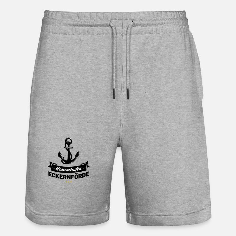 Heimathafen Eckernförde - Stanley/Stella Unisex Bio Joggingshorts Trainer  - Grau meliert