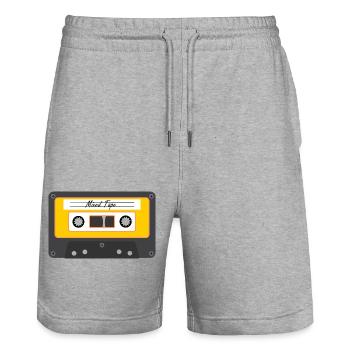 Vieille cassette - Short de jogging bio TRAINER Stanley/Stella unisexe - gris chiné - Devant - Nik (191cm) & Marisol (170cm)