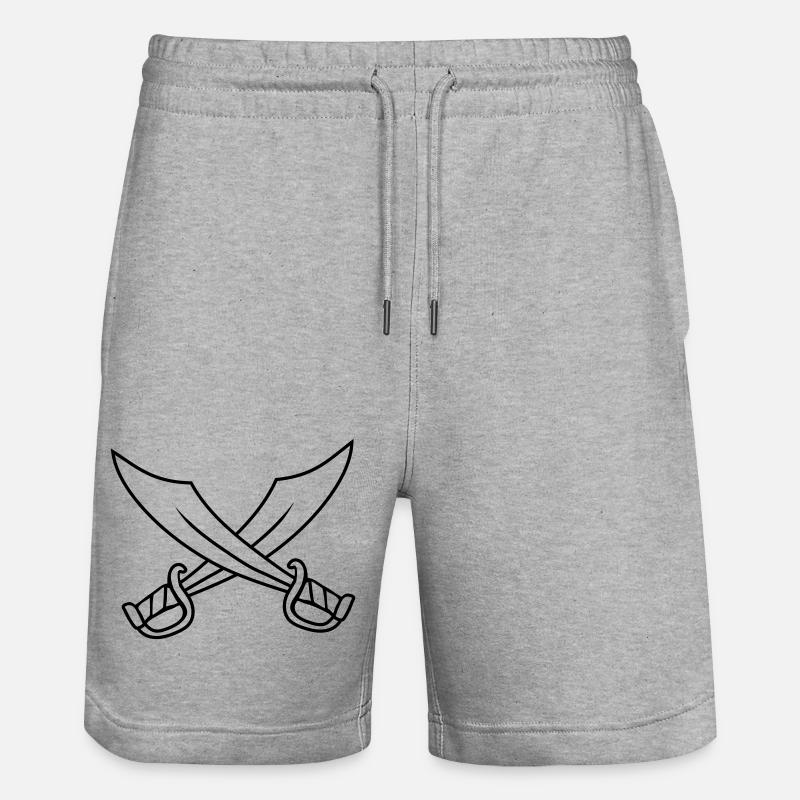 Waffen 2 Säbel - Stanley/Stella Unisex Bio Joggingshorts Trainer  - Grau meliert
