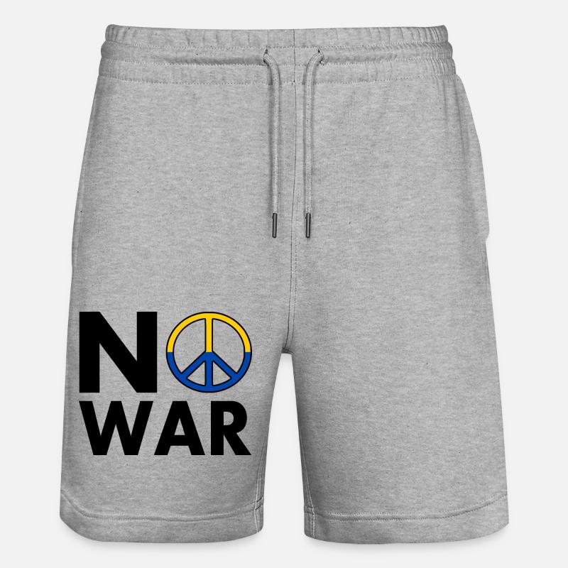 No war - Short de jogging bio TRAINER Stanley/Stella unisexe - gris chiné