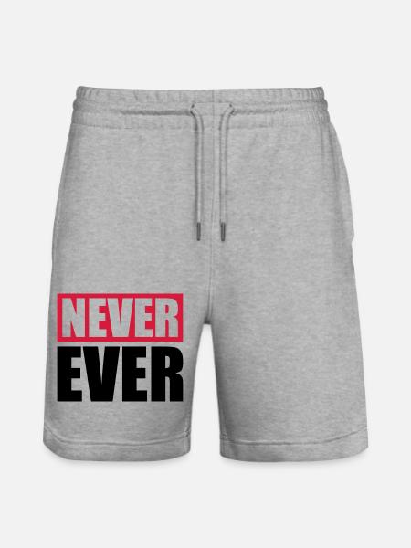 Never Ever Bar - Stanley/Stella Trainer Unisex Organic Jogging Shorts - heather grey