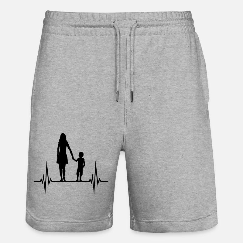 Fils Mama Puls - Short de jogging bio TRAINER Stanley/Stella unisexe - gris chiné
