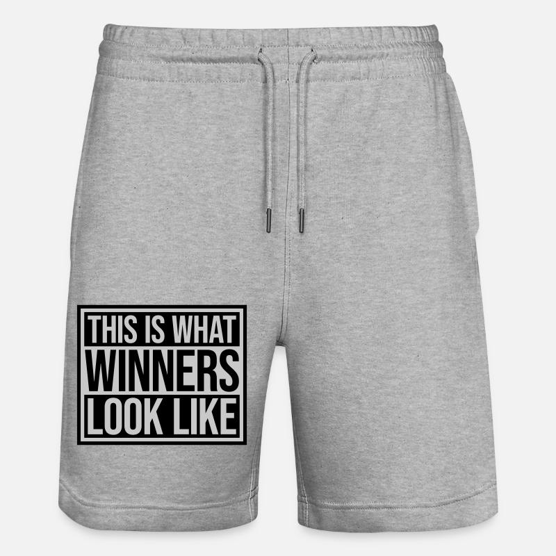 What Winners Look Like - Stanley/Stella Unisex Bio Joggingshorts Trainer  - Grau meliert