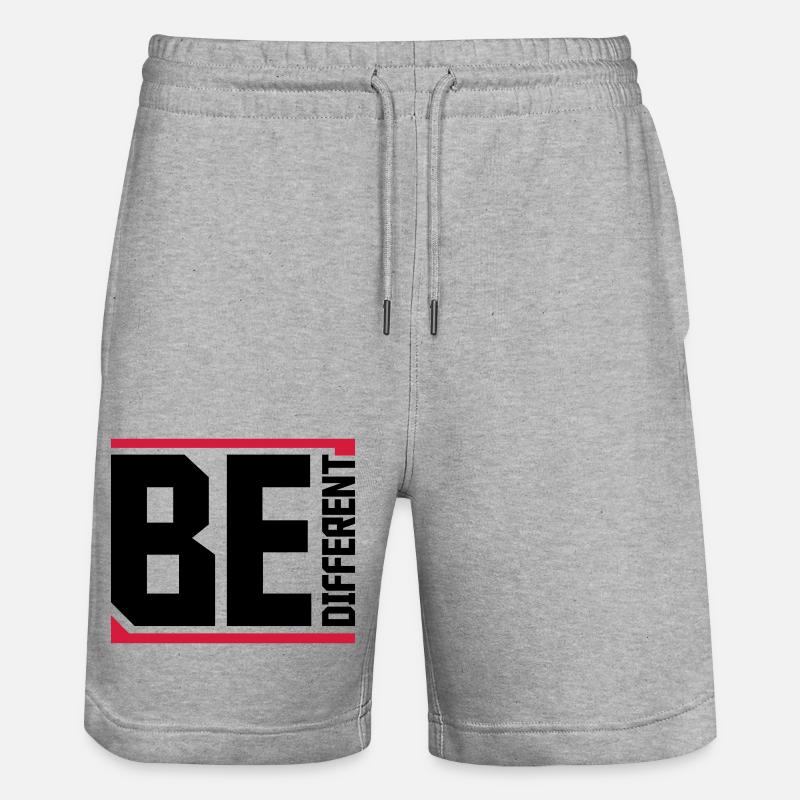 Soyez différent Logo Design - Short de jogging bio TRAINER Stanley/Stella unisexe - gris chiné