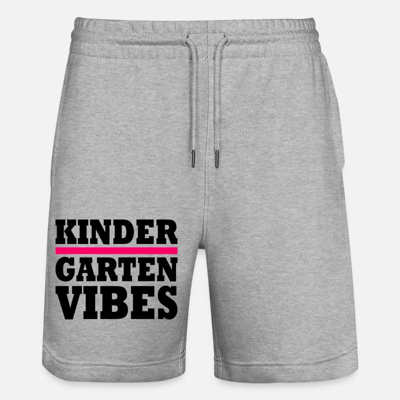 kindergarten vibes - Short de jogging bio TRAINER Stanley/Stella unisexe - gris chiné