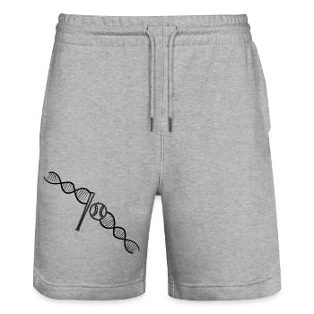 Baseball Baseballliebhaber Geschenk Baseballspiel - Stanley/Stella Unisex Bio Joggingshorts Trainer  - Grau meliert - Vorne - Nik (191cm) & Marisol (170cm)